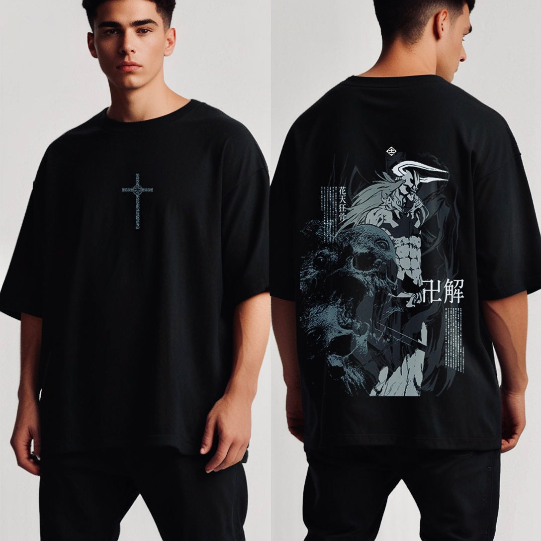 Bleach Ichigo Hollow Form Oversized Black T-Shirt | 240gsm French Terry